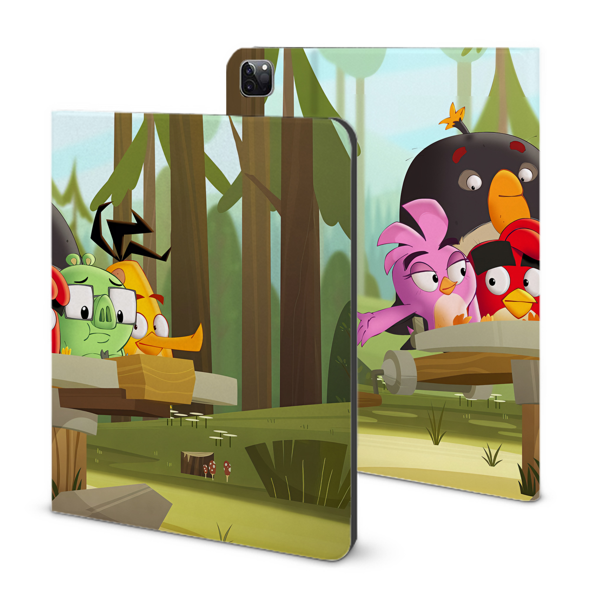 （画像用） Angry Birds アングリーバード IPad ケース ブック型 PUレザー TPU 耐衝撃 軽量 薄型 ペン収納なし 全面保護 IPad 各モデル対応